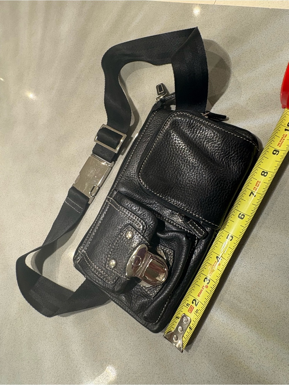 Danier Black Leather Crossbody Bag